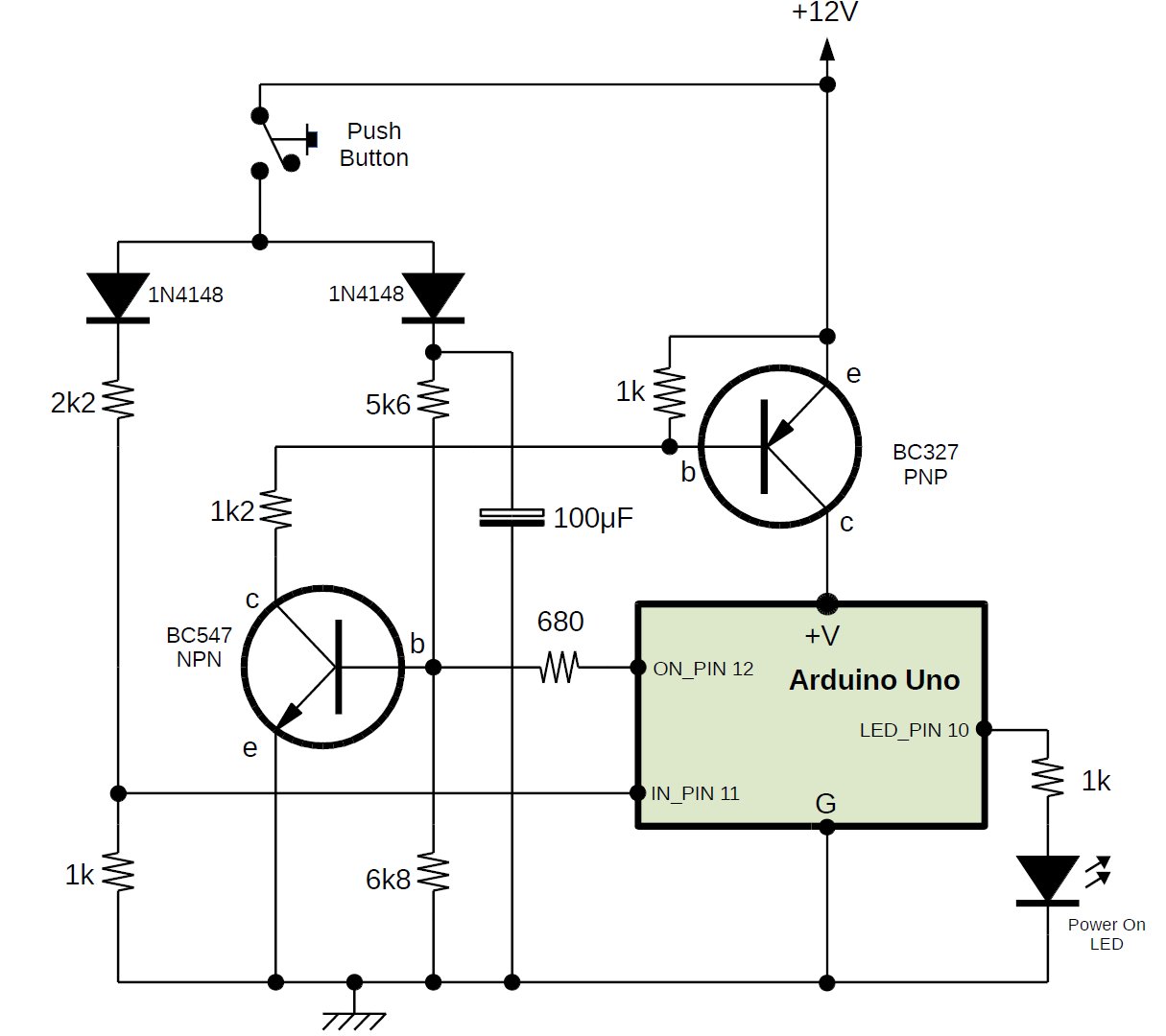 Arduino AutoPower circuit